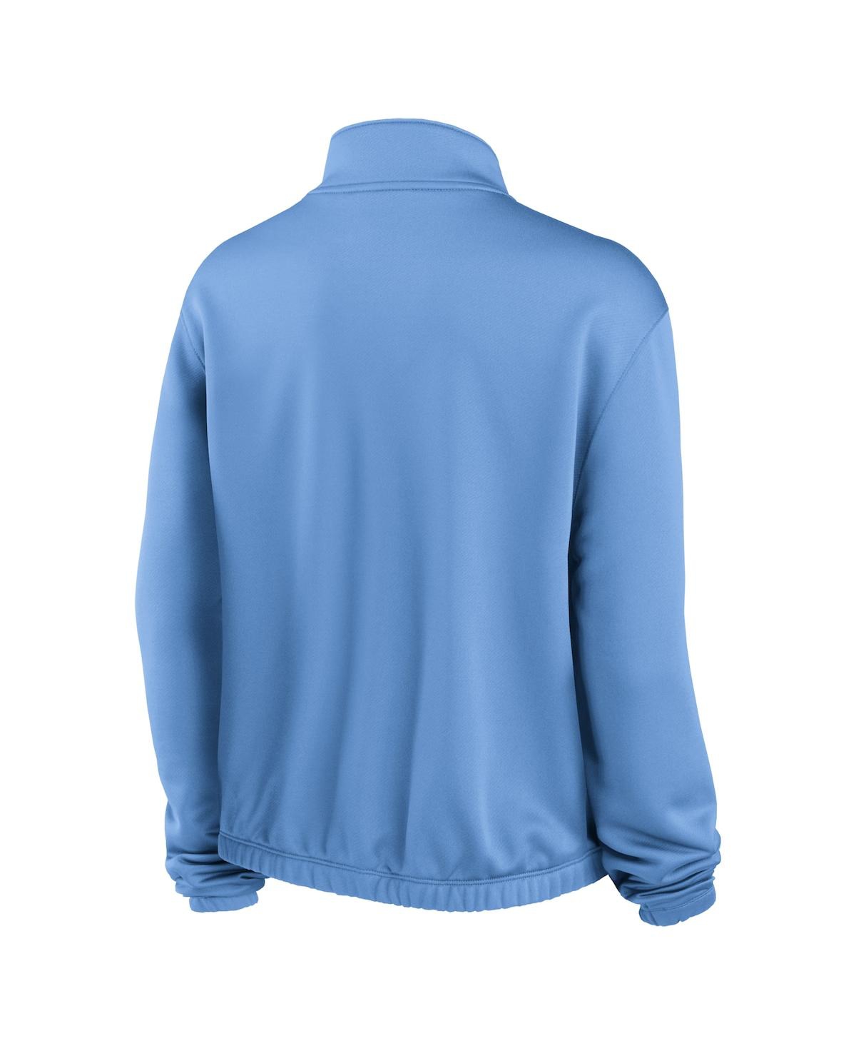 Shop Nike Women's  Light Blue Minnesota Twins Rewind Splice Half-zip Sweatshirt