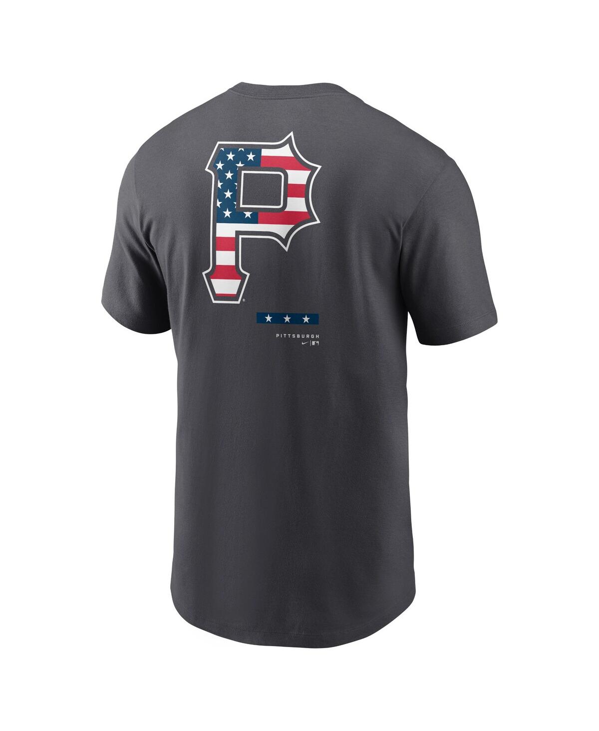 Shop Nike Men's  Anthracite Pittsburgh Pirates Americana T-shirt
