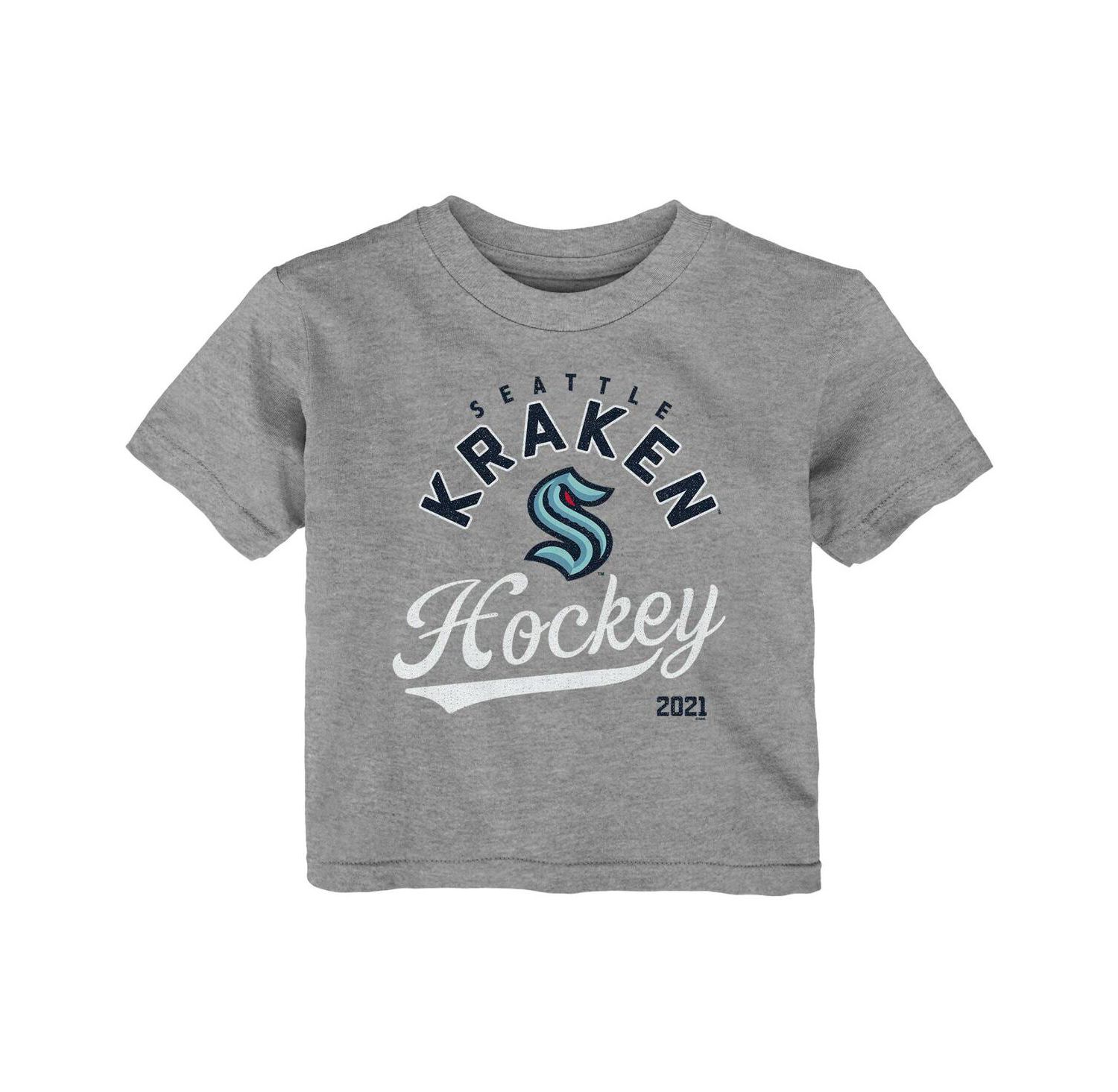 Infant Boys and Girls Heather Gray Seattle Kraken Take The Lead T-shirt