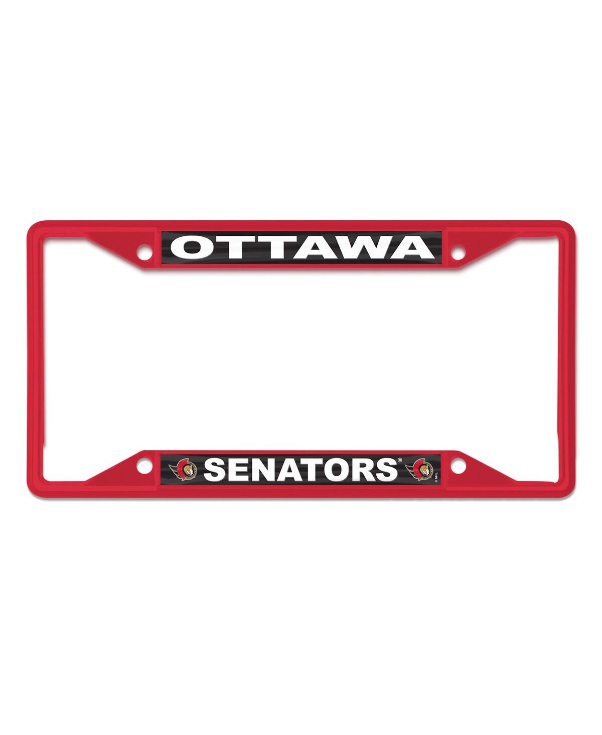 Wincraft Ottawa Senators Chrome Color License Plate Frame In Red