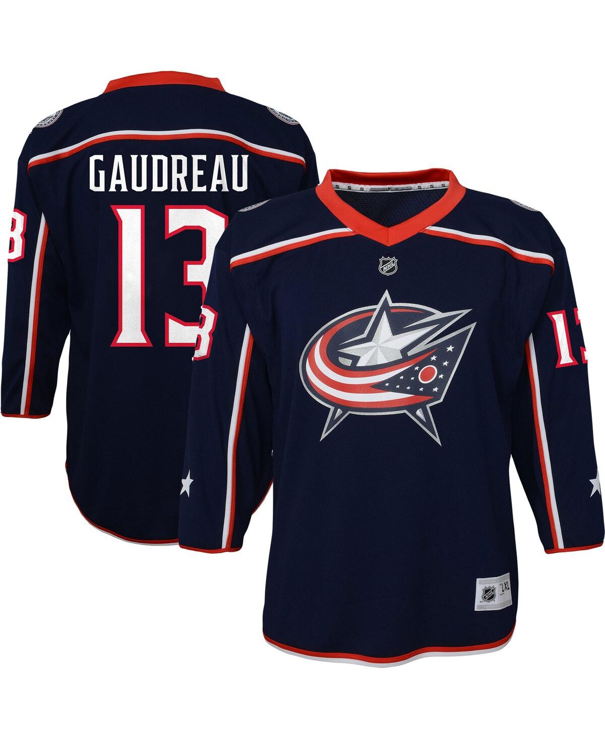 Big Boys and Girls Johnny GaudreauColumbus Blue Jackets Replica Player Jersey - Navy