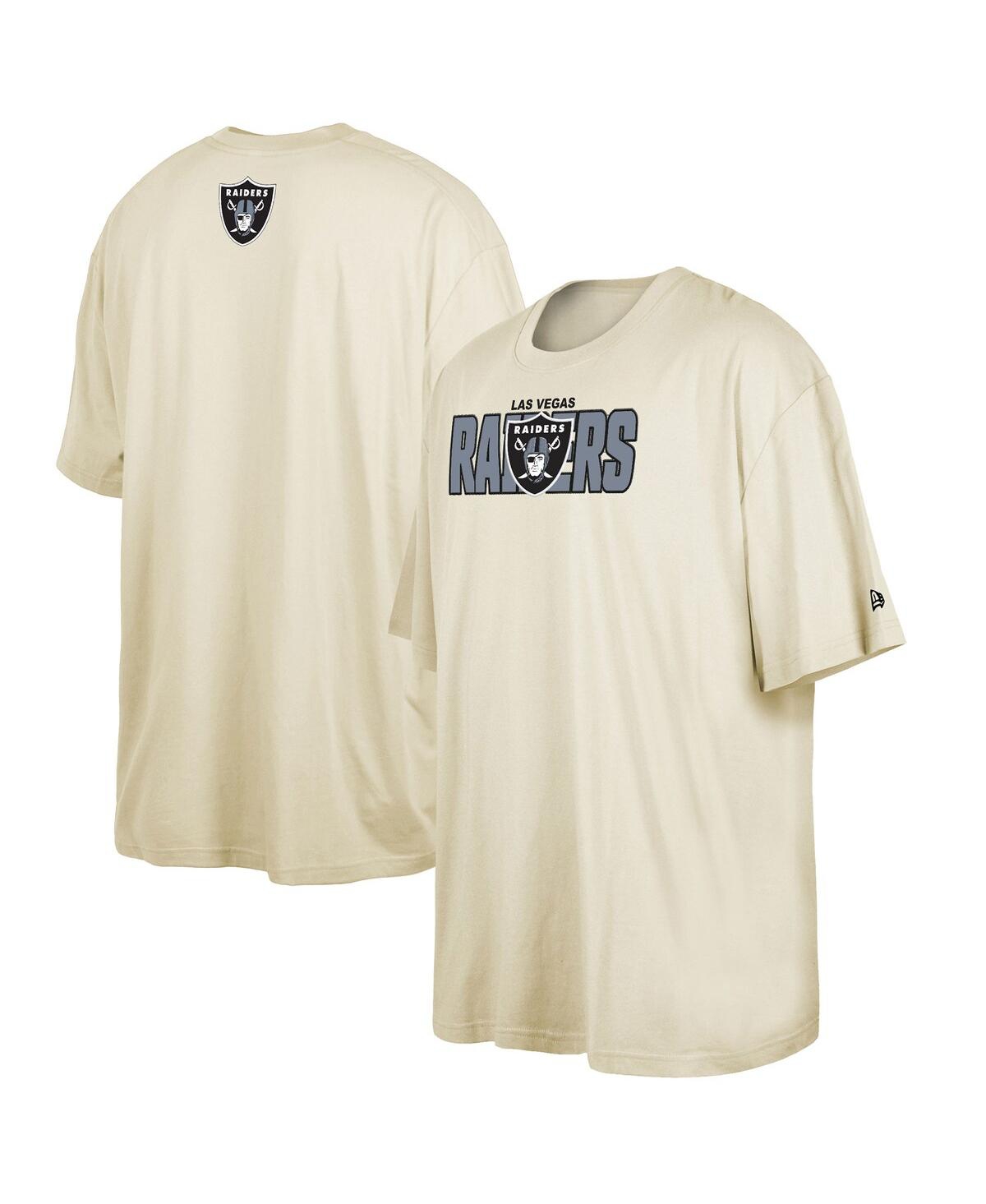 NEW ERA MEN'S NEW ERA CREAM LAS VEGAS RAIDERS 2023 NFL DRAFT BIG AND TALL T-SHIRT 