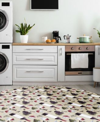 Kendall Kitchen Washable KE14 8' x 8' Round Area Rug