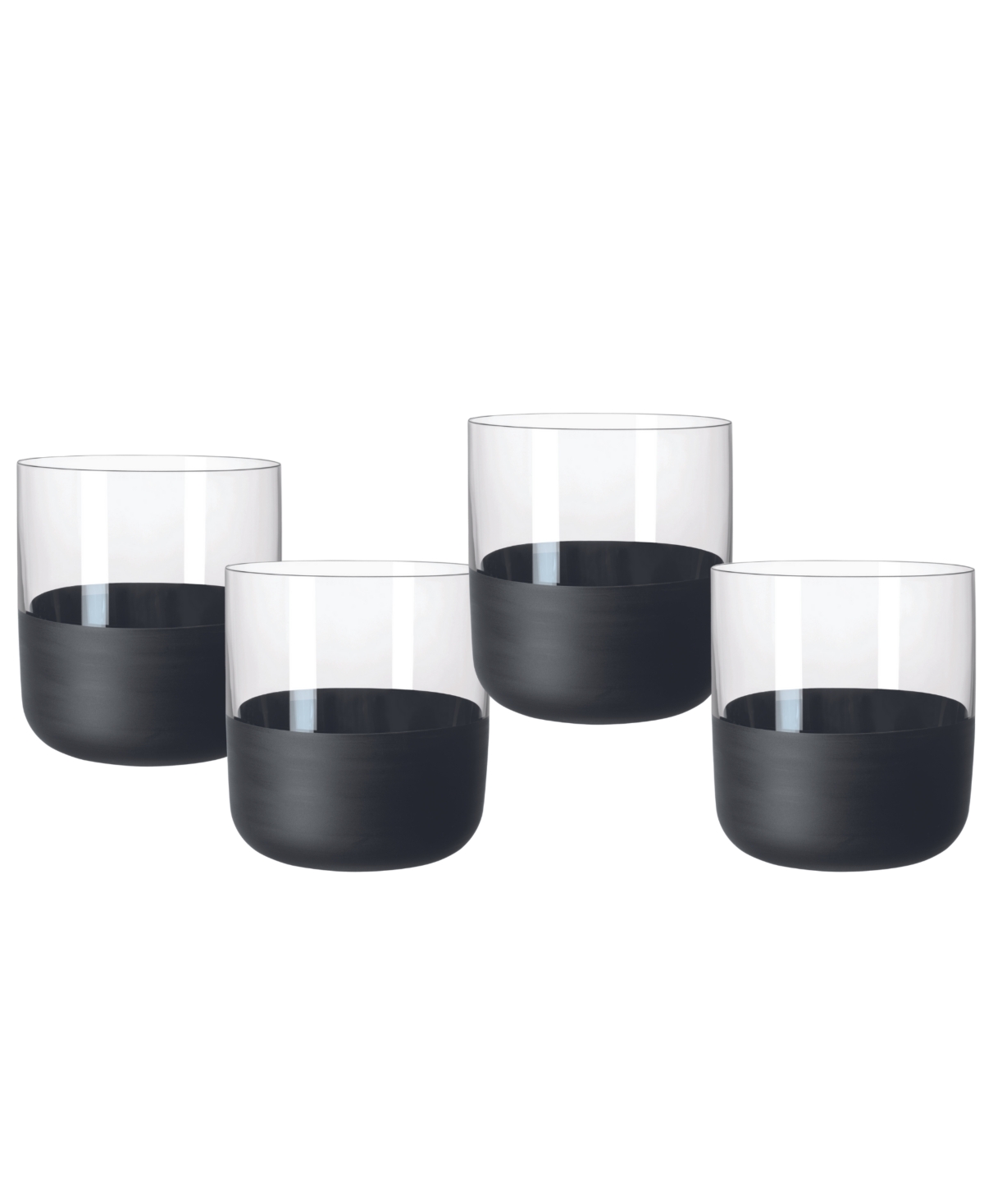 Villeroy & Boch Villeroy Boch Manufacture Rock Blanc Shot Glasses, Set Of 4 In Black