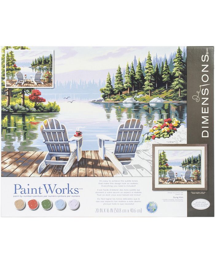 Paint Works Paint By Number Kit Lakeside Morning Macy's