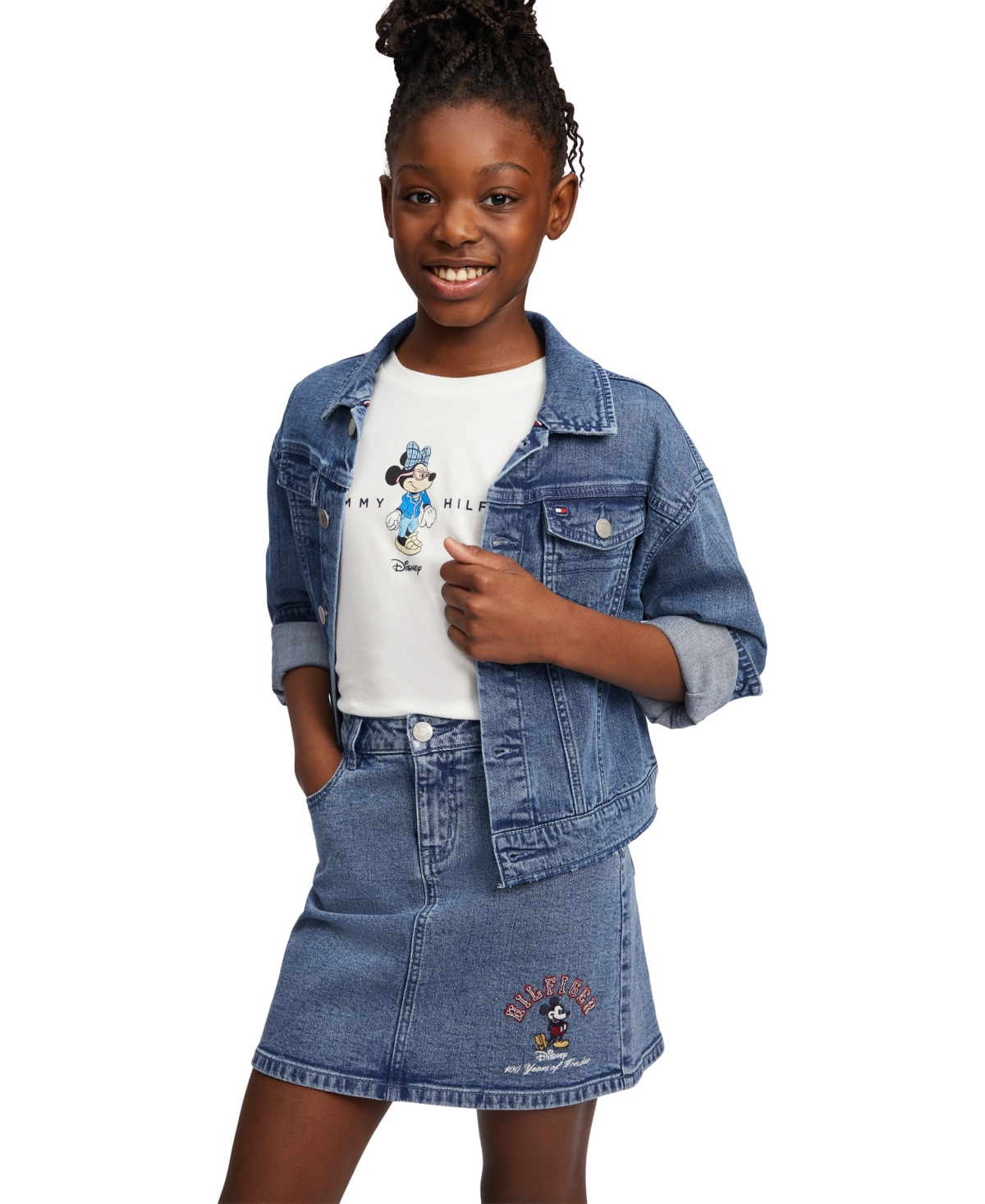 Tommy Hilfiger X Disney Big Girls Mickey Denim Jacket In Medium Blue ModeSens