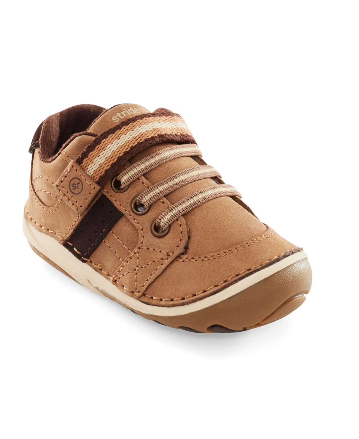 Кроссовки Stride Rite SRTech Soft Motion Artie Leather Sneakers для мальчиков-малышей, цвет: Рыжевато-коричневый — фото 1