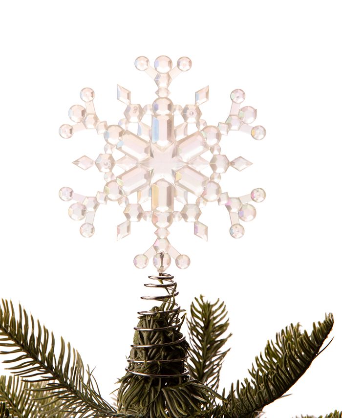 Holiday Lane Minis FrostedFinish Snowflake Tree Topper, Created for