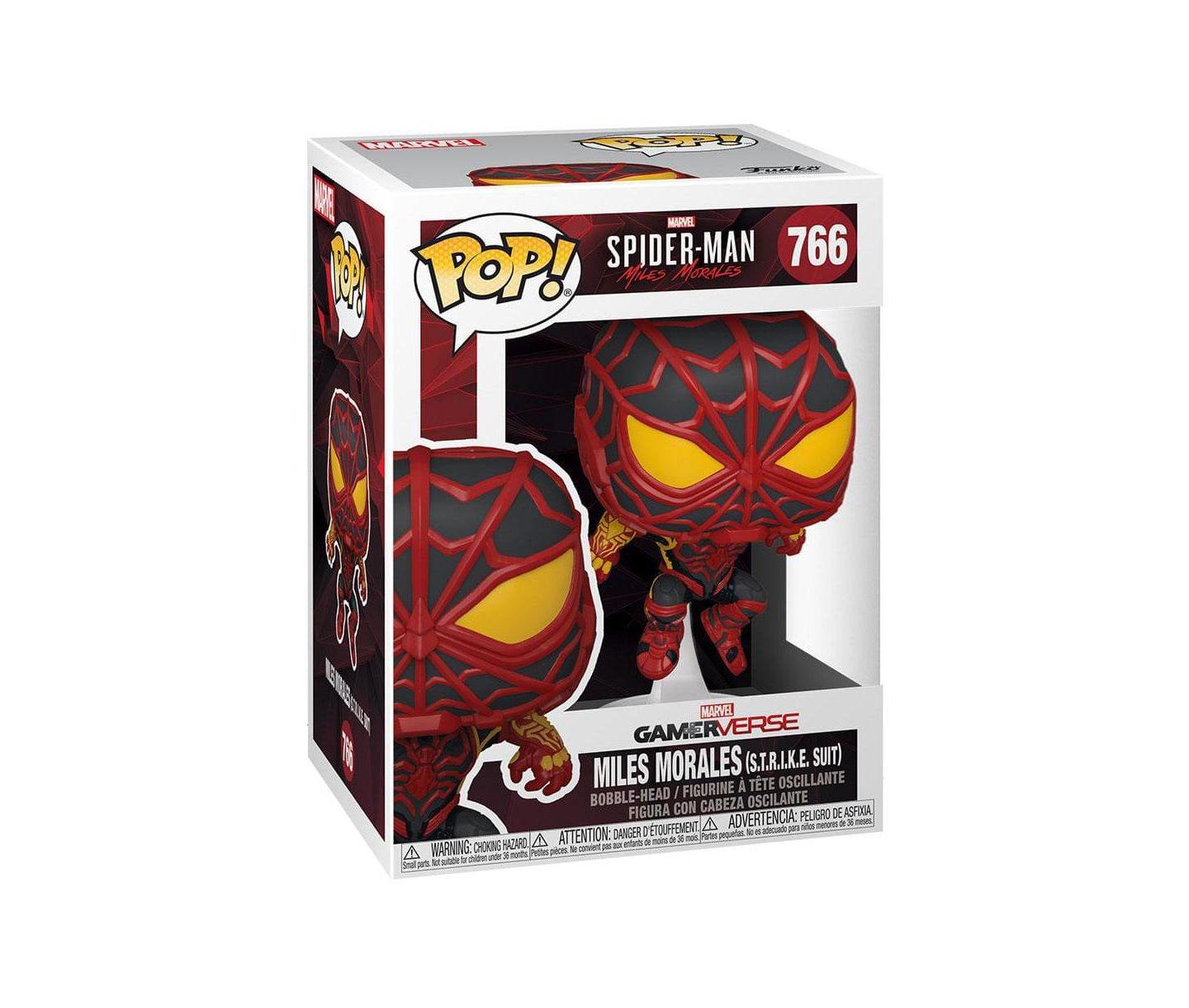 Детская фигурка Funko Pop! Spider-Man Miles Morales Strike Suit 3.75" Vinyl Figure, цвет: Красный — фото 3