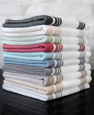 Stripe Dual Sided Woven Kitchen Towel, Set of 3