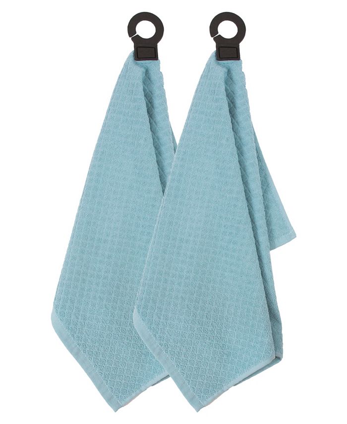 Ritz Hook and Hang Woven Kitchen Towel, Set of 2 - Biscotti