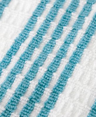 Solid and Stripe Waffle Kitchen Towel, Set of 4