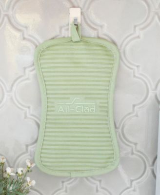 Ribbed Silicone Cotton Twill Pot Holder, Set of 2