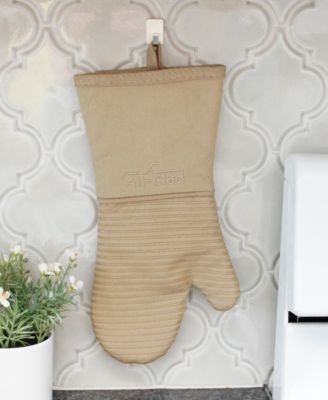 Ribbed Silicone Cotton Twill Oven Mitt, Set of 2