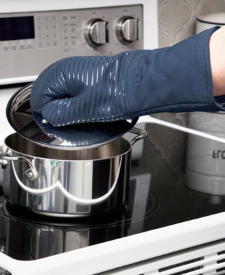 Ribbed Silicone Cotton Twill Oven Mitt, Set of 2