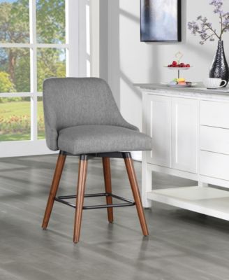 Bagford 26" Swivel Counter Stool with Legs in Fabric