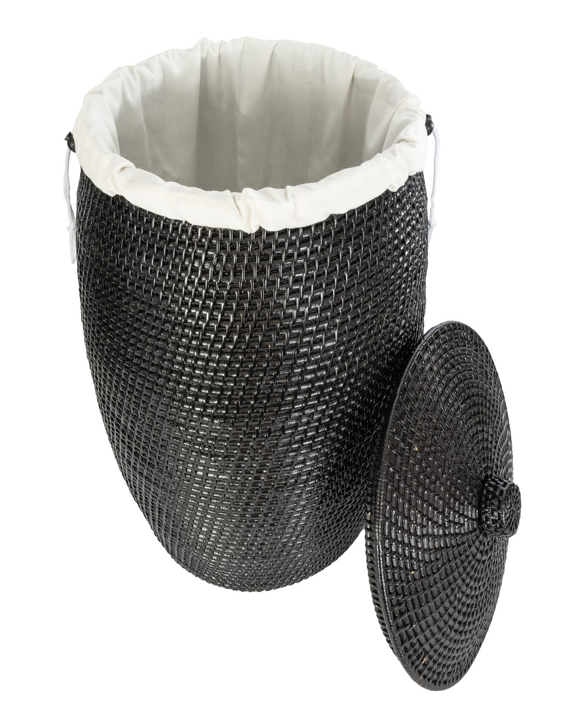 Shop Artifacts Trading Company Saboga Home Beehive Laundry Hamper With Liner In Tudor Black