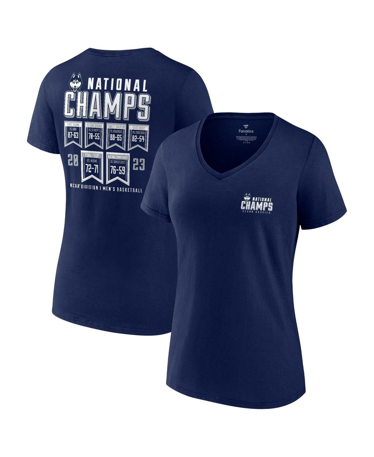 Fanatics Women's Navy Team Usa Paris 2024 Summer Olympics Dreams Are Made Here V-neck T-shirt In Navy