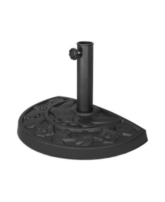 9 Ft Outdoor Patio Half Market Umbrella with Half Base Set