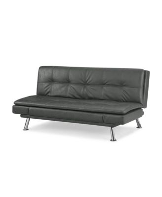 Nelson faux leather convertible sofa discount
