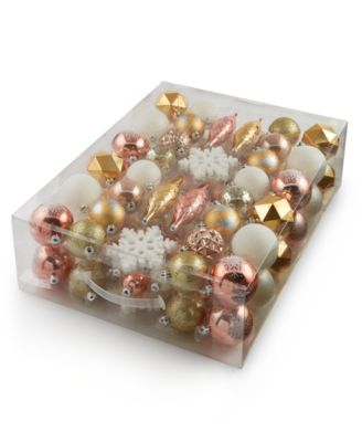 Holiday Lane - Shimmer and Light Plastic Ornaments, Set of 100
