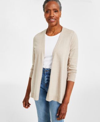 Petite Open-Front Cardigan