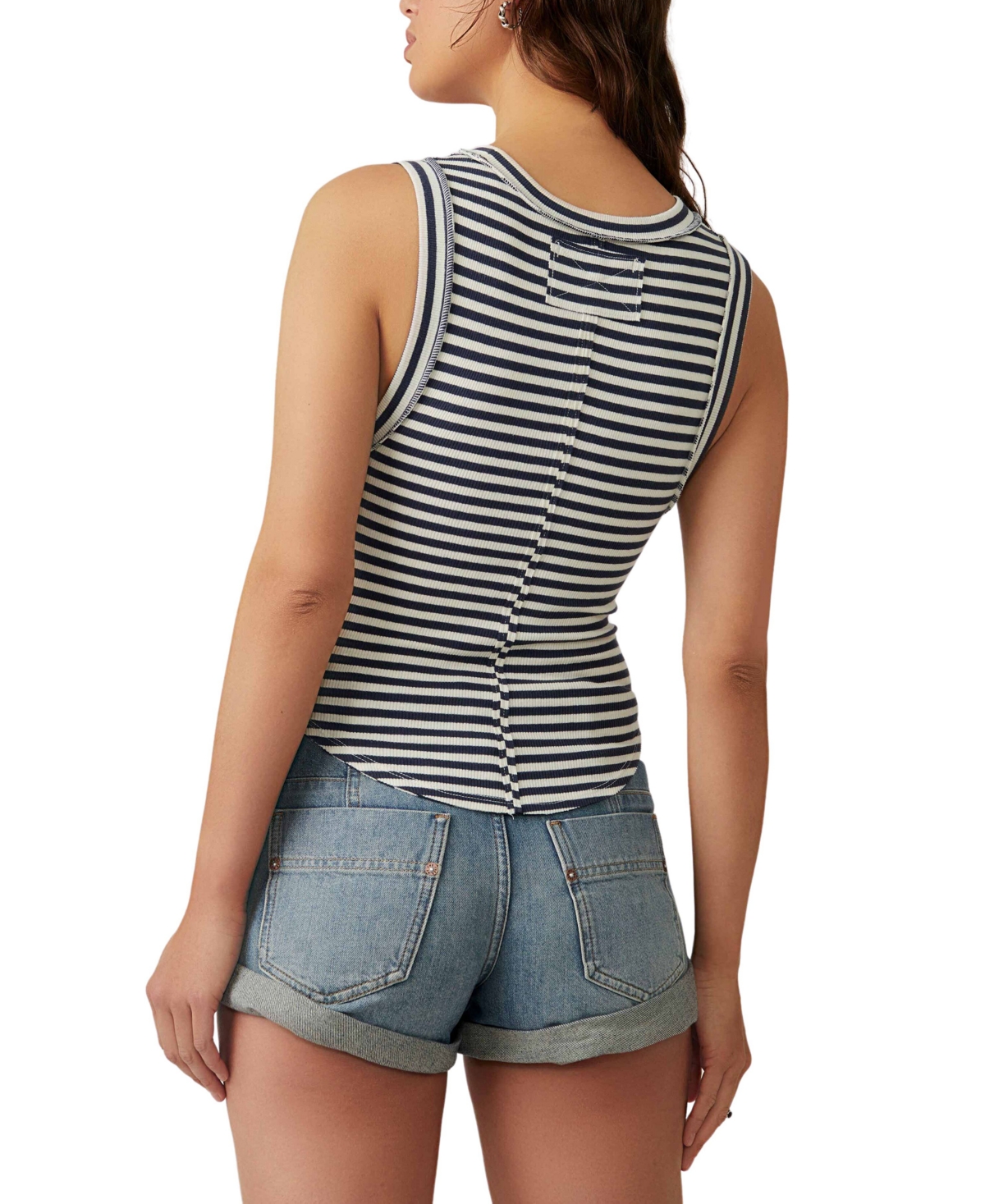 Free People Women's Kate Striped Sleeveless Tee