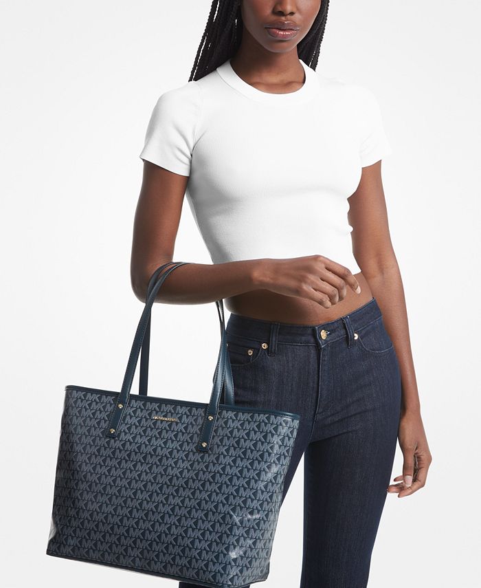 Michael Kors Logo Carter Large Top Zip Tote Bag - Macy's