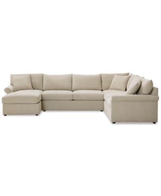 CLOSEOUT! Wrenley 138" 5-Pc. Fabric Modular Chaise Sectional Sofa