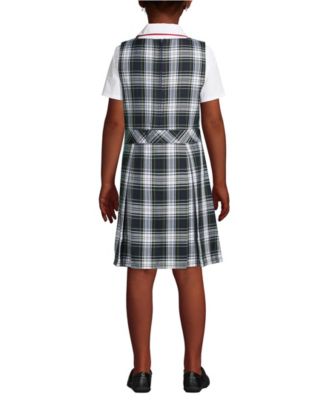 School Uniform Girls Plaid Jumper Top of Knee