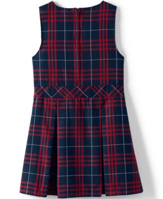 School Uniform Girls Plaid Jumper Top of Knee