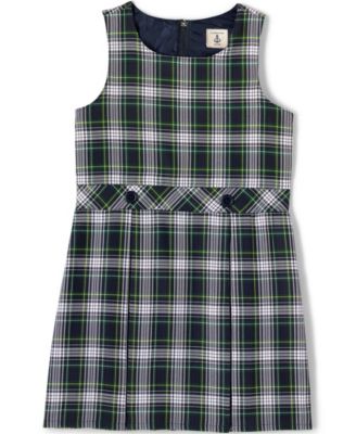 School Uniform Girls Plaid Jumper Top of Knee