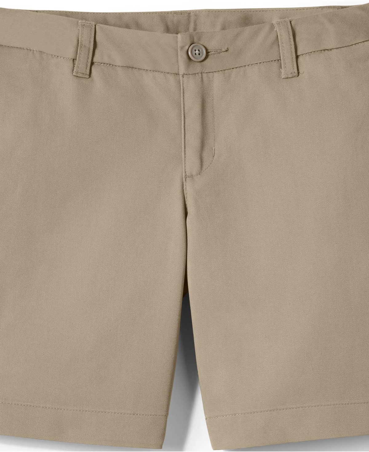 Lands' End Girls School Uniform Plain Front Blend Chino Shorts
