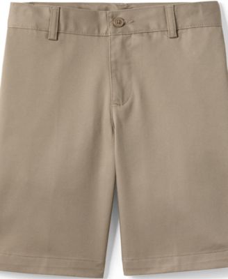 Men's School Uniform Boys Plain Front Blend Chino Shorts