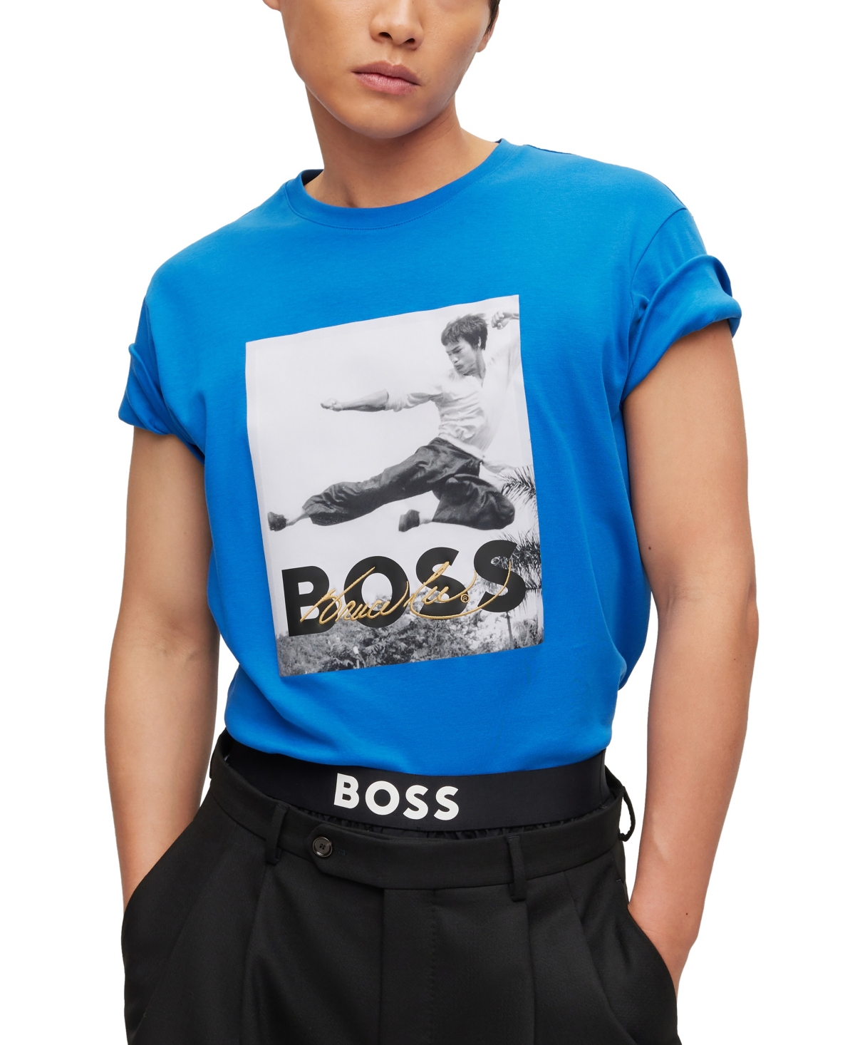 Hugo Boss Boss By  X Bruce Lee Gender-neutral T-shirt In Blue