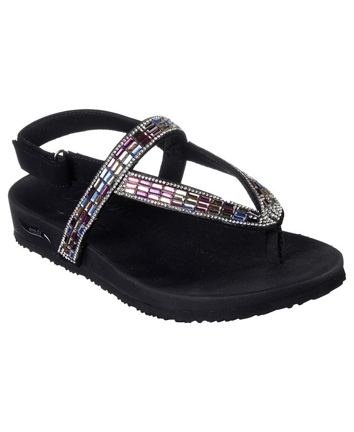 Amanecer Asociar monitor Skechers Women's Arch Fit Cali Meditation - Fancy Love Thong Strap Sandals  from Finish Line - Macy's