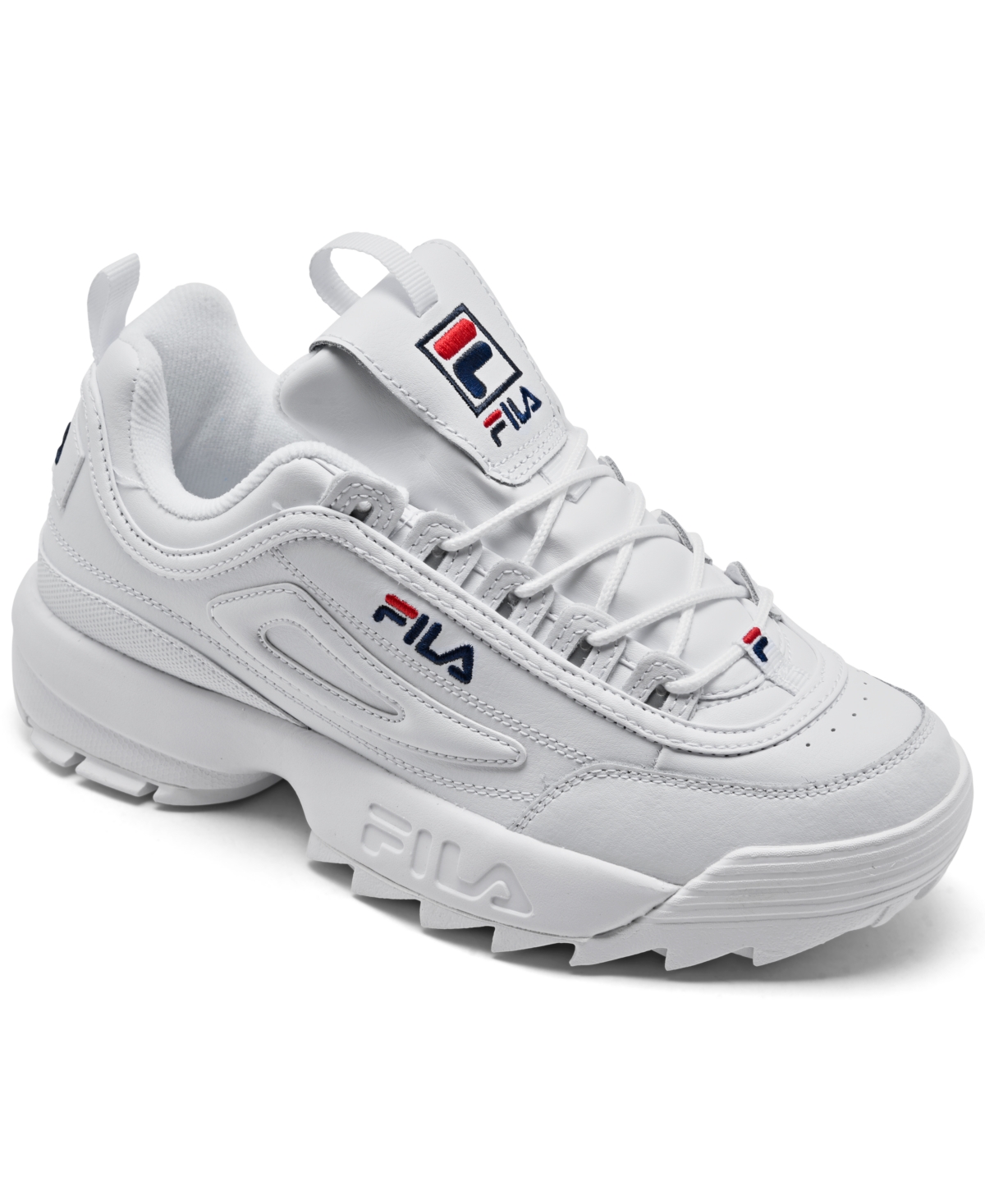 Women's Disruptor Ii Premium Casual Athletic Sneakers from Finish Line - White, Red, Navy