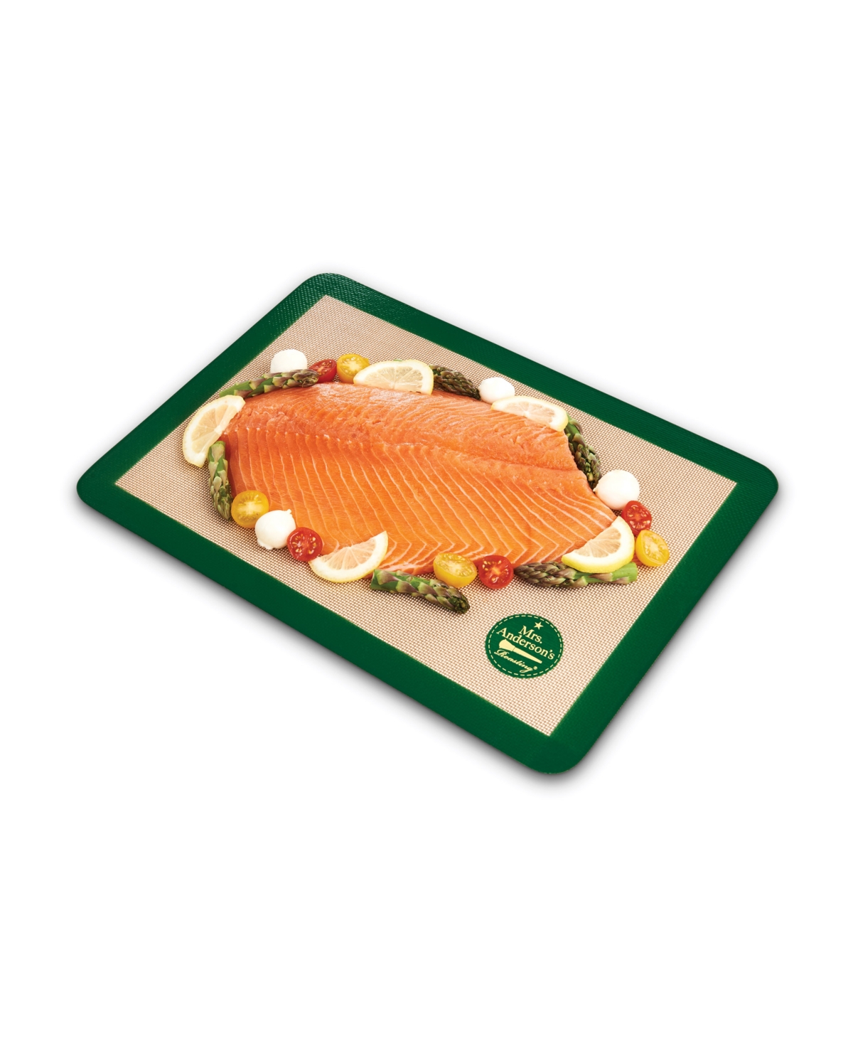 Mrs. Anderson's Baking Set of 2 Non-Stick Silicone Sweet and Savory Baking Mats, - Green