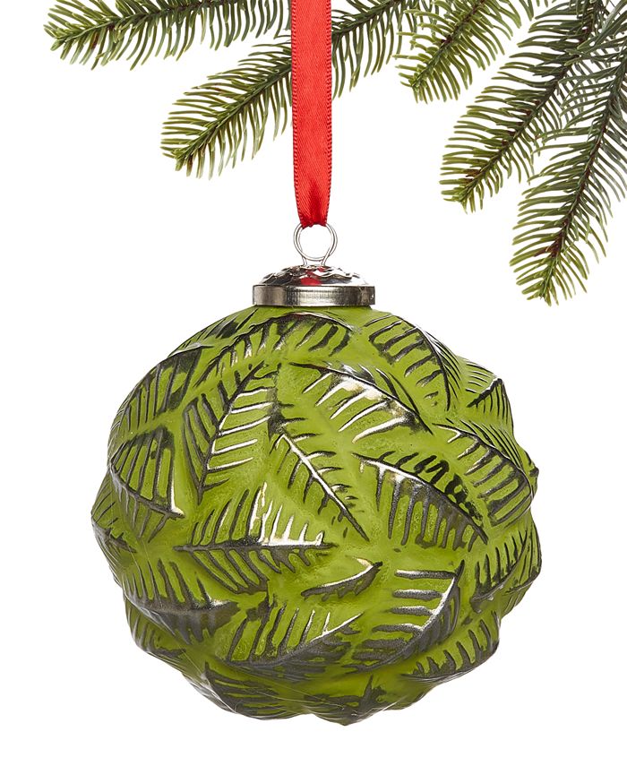 Holiday Lane Mint Moss Green Moss Ball Ornament, Created for Macy's