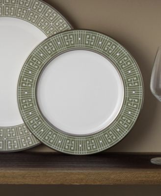 Infinity Green Platinum 4 Piece Salad Plate Set, Service for 4
