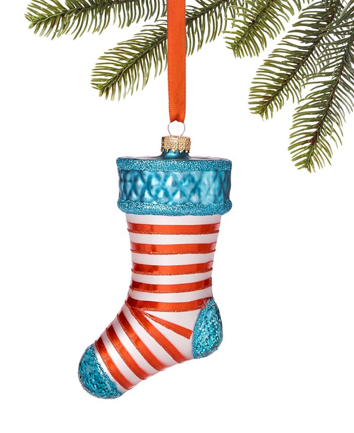 Holiday Lane Christmas Cheer Stocking Ornament, Created for Macy's Macy's