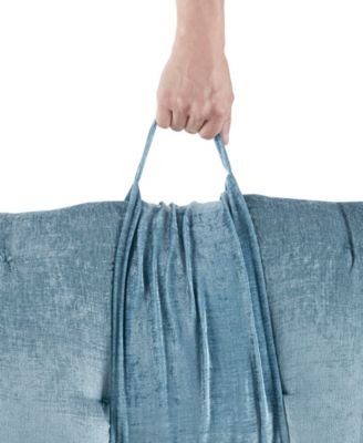 Edelia Poly Chenille Lounge Floor Pillow, 27 "x 74"