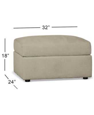 CLOSEOUT! Wrenley 32" Fabric Ottoman, Created for Macy's