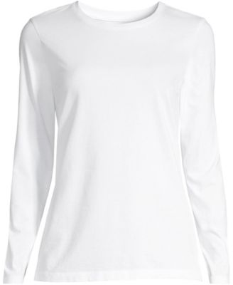 Women's Supima Cotton Relaxed Long Sleeve Crew Neck T-Shirt