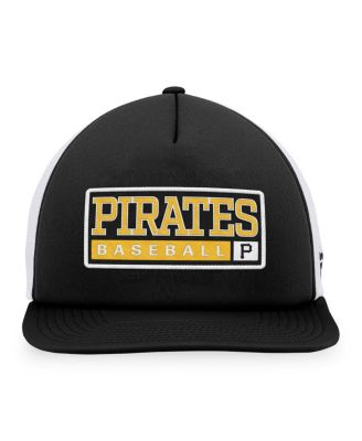 Men's Black, White Pittsburgh Pirates Foam Trucker Snapback Hat