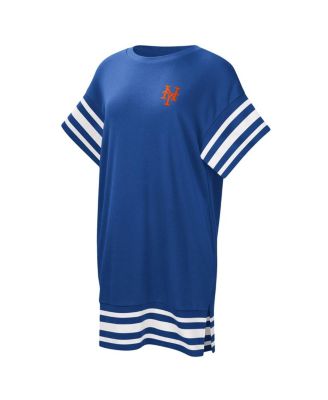 Women's Royal New York Mets Cascade T-shirt Dress