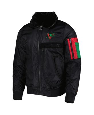 Men's x Ty Mopkins Black Pittsburgh Penguins Black History Month Varsity Full-Zip Jacket