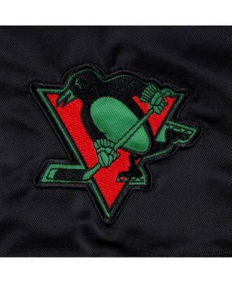 Men's x Ty Mopkins Black Pittsburgh Penguins Black History Month Varsity Full-Zip Jacket