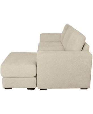 Elizabeth 85" Stain-Resistant Fabric Reversible Sofa Chaise Sectional