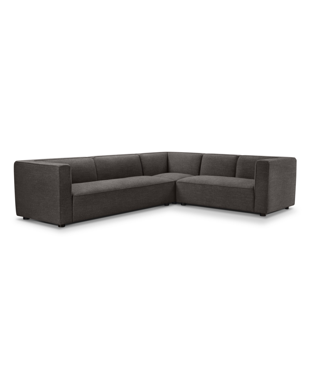 Abbyson Living Kyle 3 Piece Stain-resistant Fabric Sectional In Gray